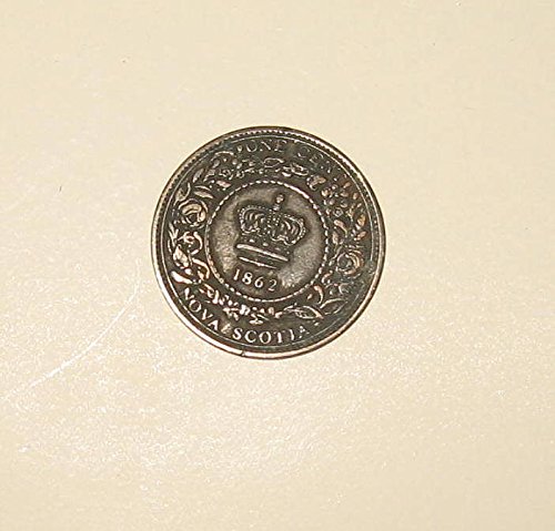 Рядка Дефицитная Ключова Дата Высокосортная Монета от 1862 г. Големият пени в един цент от Нова Шотландия