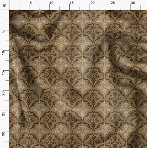 Памучен трикотажная плат Soimoi с филигранными щампи от дамасской плат с ширина 58 см