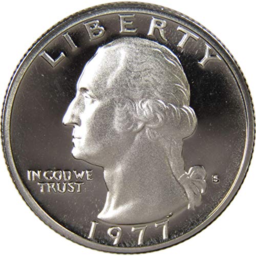 Са подбрани монета на САЩ достойнство 25 цента Вашингтон тримесечие на 1977 г.