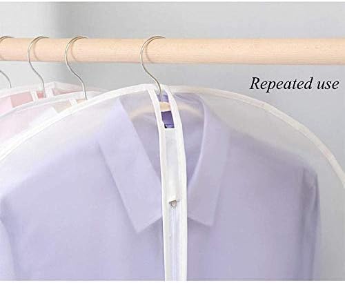 QYQS Прозрачни Пластмасови Торби за дрехи, Окачен Лек Прозрачен Прахоустойчив Калъф, Чанти и калъфи за костюми, Палта, Якета, Шкаф за съхранение на рокли 60 × 80 см / 5 опаковки-5 Средни (60 × 100 см)
