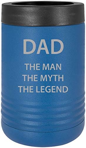 Баща - Човек, Мит, Легенда - Термос-Охладител за Бира, Напитки с Гравиран от Неръждаема Стомана, Зелен