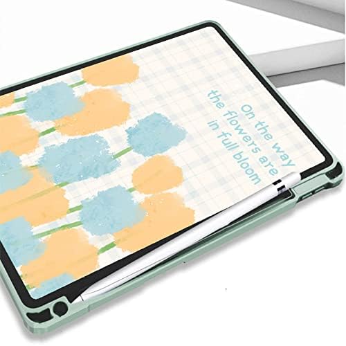 Калъф за iPad Pro 11 3-ти/2-ро поколение, Трехстворчатая поставка + стойка за моливи + Автоматично включване/изключване + делото със защитна стойка от TPU за iPad Pro 11-инчов калъф 2021/2020, Звездна нощ