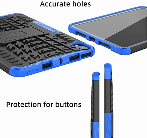 Решение за носене на таблета Калъф за таблет Съвместима с iPad Mini6 Текстура гуми устойчив на удари Защитен калъф от TPU + PC със Сгъваема дръжка, Поставка за Защита на таблета (Цвят: Vermelho)