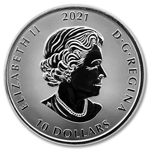 Канадската сребърна монета-върколак 2021 година с тегло около 2 грама Същества Север от Серията Brilliant Без лечение (BU) със сертификат за автентичност 10 щатски долара на Монетния двор на държавата