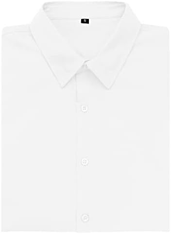 URRU Мъжки Ризи Muscle Dress Slim Fit Стрейчевая Ежедневни Риза с копчета с Дълъг и Къс ръкав