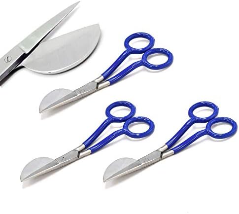 3 × Ножици Duckbill Blue 6 За ремонт на мокети от Неръждаема Стомана от G. S Online Store