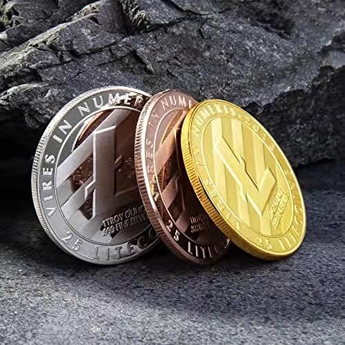 Позлатени Възпоменателни монети Райт Лимитированная Колекция от Декоративни Монети с Защитен Калъф Криптовалюта Lucky Coins Virtual
