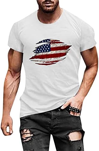 XXBR 4 юли Мъжки солдатские тениски с къс ръкав, тениска с американския флаг в Ретро стил, Летни Спортни плътно Прилепнали тениски с мускули