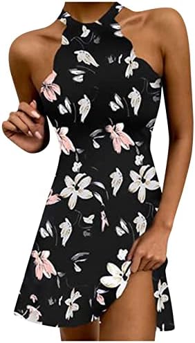 Fragarn / Пролетната мода за жени 2023, Дамско Модно Ежедневното Лятно Без ръкави Рокля с открити рамене и Цветисти принтом