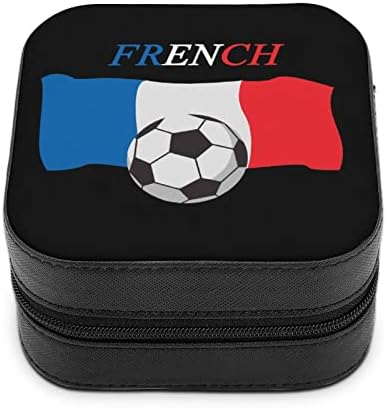 Френският Футбол Кутии За Бижута, Изкуствена Кожа Портативен Дисплей Кутия За Съхранение на Притежателя Мини Торбичка за Подарък Жени