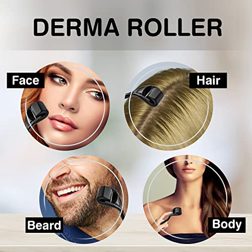 Derma-валяк за растежа на косата и брадата - 3 опаковки, Същата Микроигольный валяк За лице, Дермароллер за оформяне на брада За растежа на организма, Микроигольный валяк за грижа за кожата на лицето за жени и мъже,