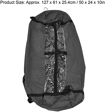 Подвесная чанта за дрехи VTOSEN, по-Голям Капацитет, Подвесная Чанта за съхранение на дрехи от плат Оксфорд 600D, Универсален Прозрачен Калъф за съхранение на дрехи с цип, за пътна якета-ризи в гардероба (50 x 24 x